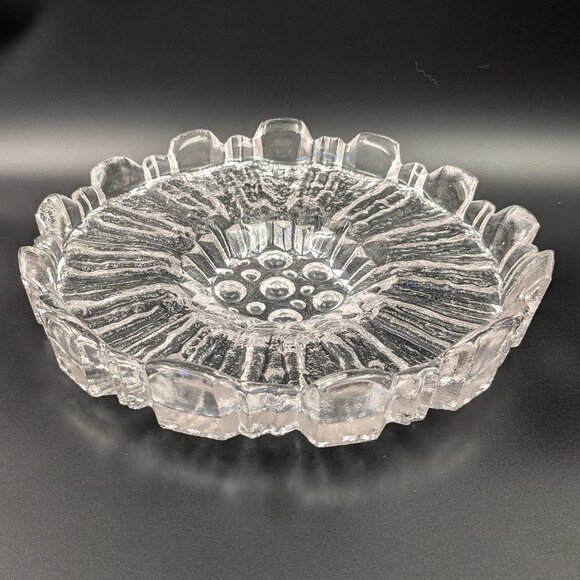 Vintage Humppila Finland Brutalist Style Art Glass 10" Bowl / Serving Dish - Picture 2 of 8